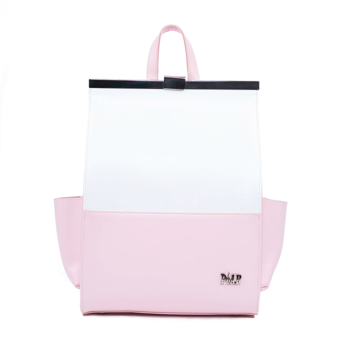 PóAR Backpack  Pink And White - PóAR® Wear, back view